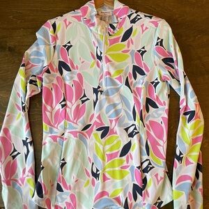Colorful Leaf Print Pullover